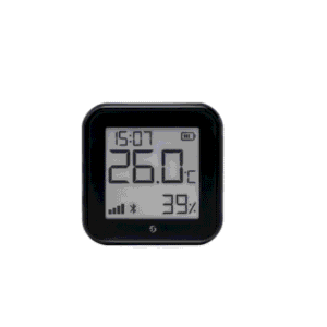 Shelly H&T Gen3, Senzor Smart Temperatură și Umiditate Wi-Fi cu Display E-Ink, Negru