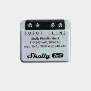 Shelly PM Mini Gen3, Contor Smart Consum Energie Wi-Fi, 16A