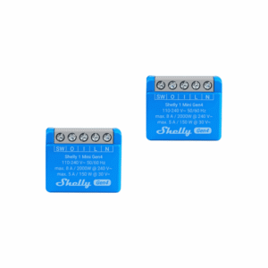 Shelly 1 Mini Gen4, Set 2 Relee Smart, Zigbee, Wi-Fi cu Contact Uscat, 8A