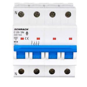 Siguranta automata modulara (MCB) 6kA, C 25A, 3P+N, Schrack
