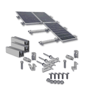 Kit structură pentru 3 panouri fotovoltaice, 1 rând, țiglă metalică